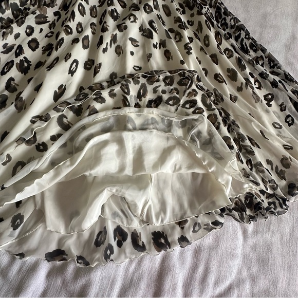 Talbots Womens Leopard Animal Print Chiffon Midi Skirt Sz 12 Career Corpcore - Picture 5 of 10
